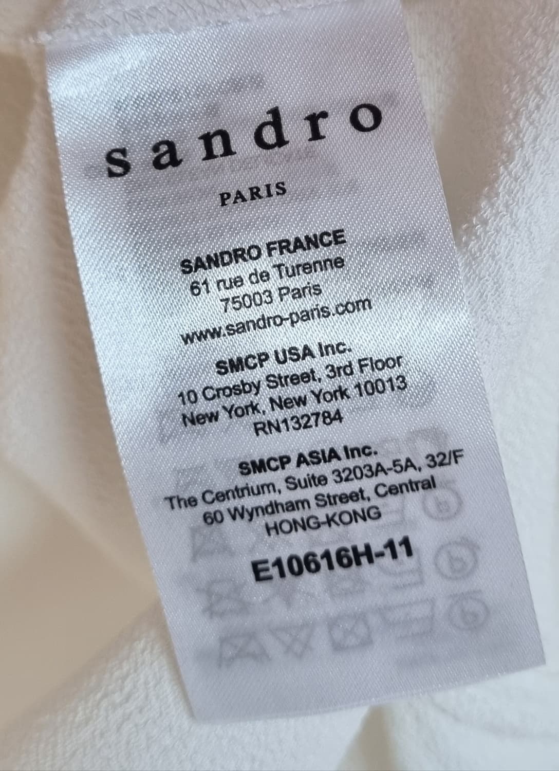 XS (44) 산드로 화이트 블라우스 상품이미지4