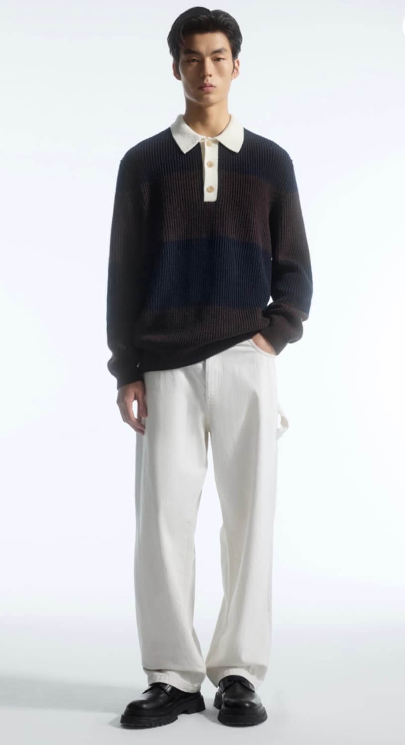 COS 스트라이프 럭비 니트 M 새상품 상품이미지3