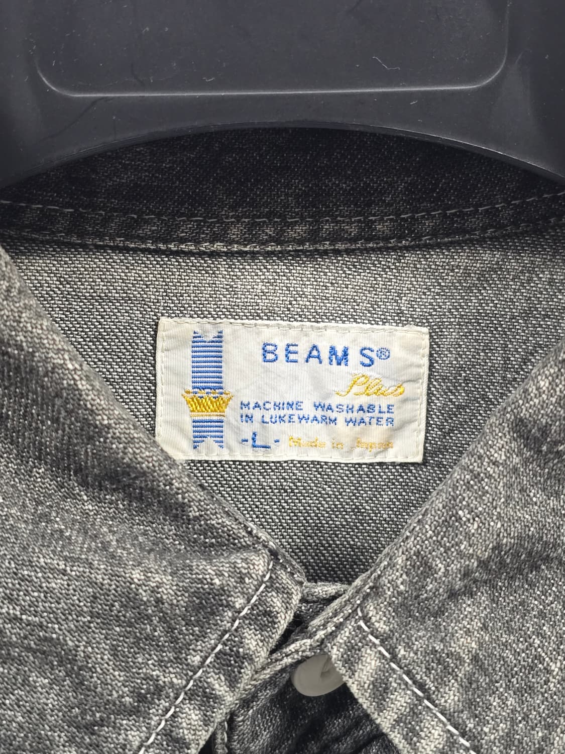 빔즈 웨스턴 스타일 데님 셔츠 블랙 L사이즈 상품이미지4