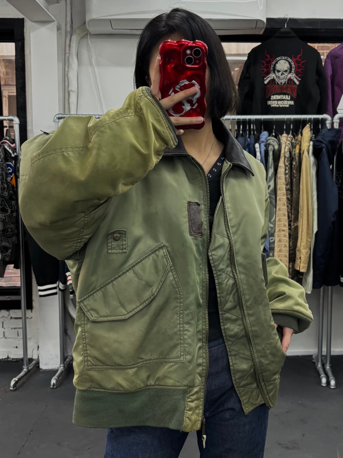 NA-47 레더넥 MA-1  상품이미지2