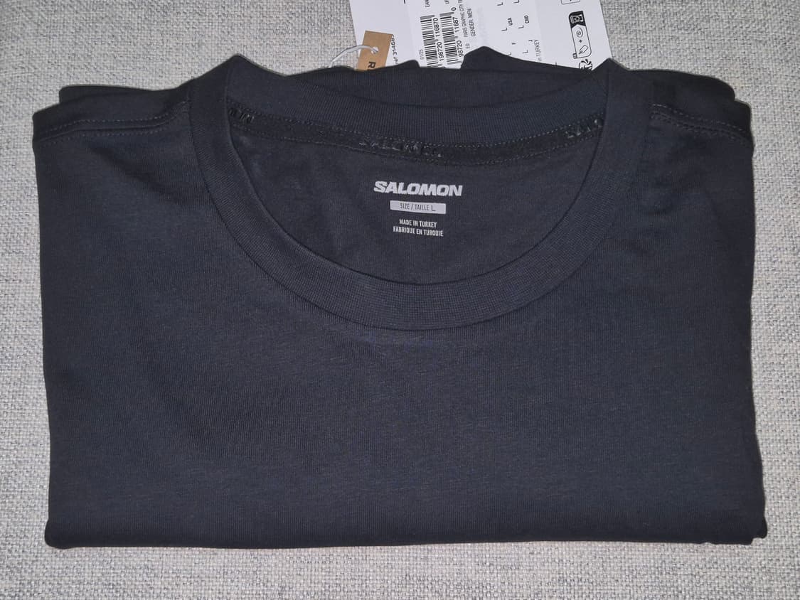 살로몬 반팔티 파리 에디션 L 블랙/화이트 상품이미지3