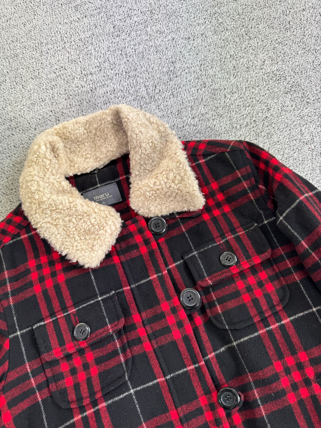 체크 무스탕 상품이미지7