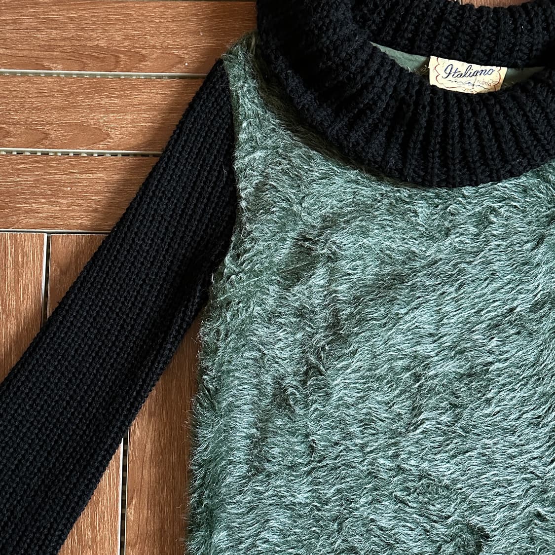 50‘s Italiana fake fur switching knit 상품이미지4