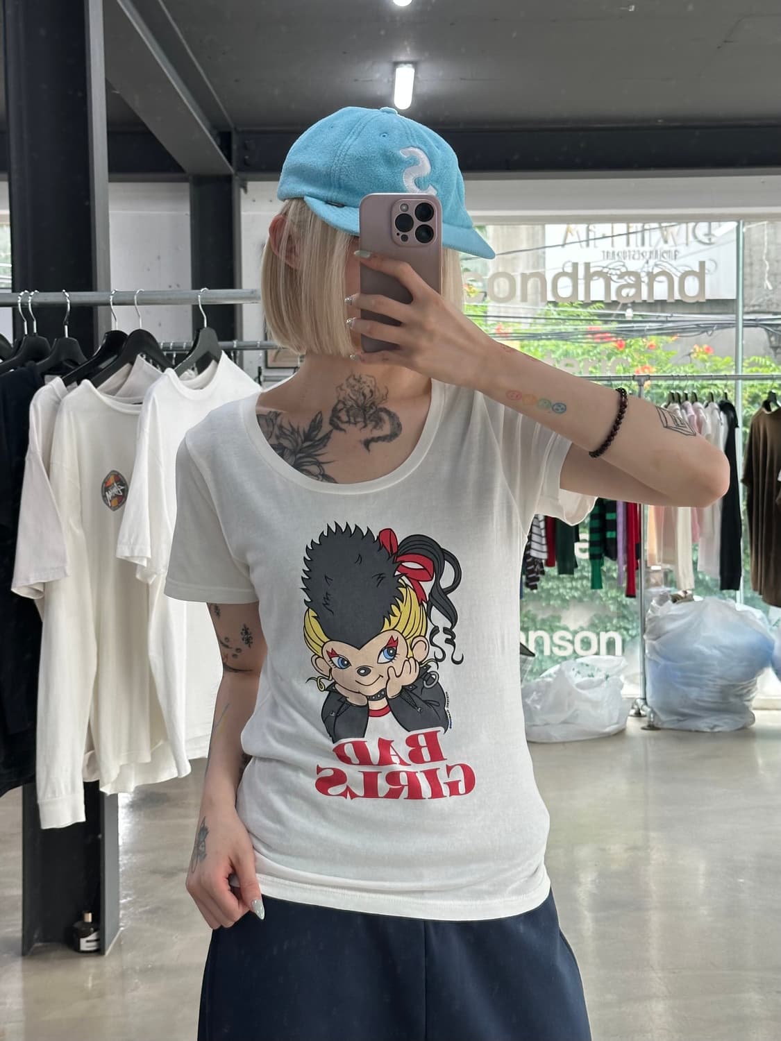 히스테릭 글래머 캐릭터 그래픽 반팔 티셔츠 상품이미지4