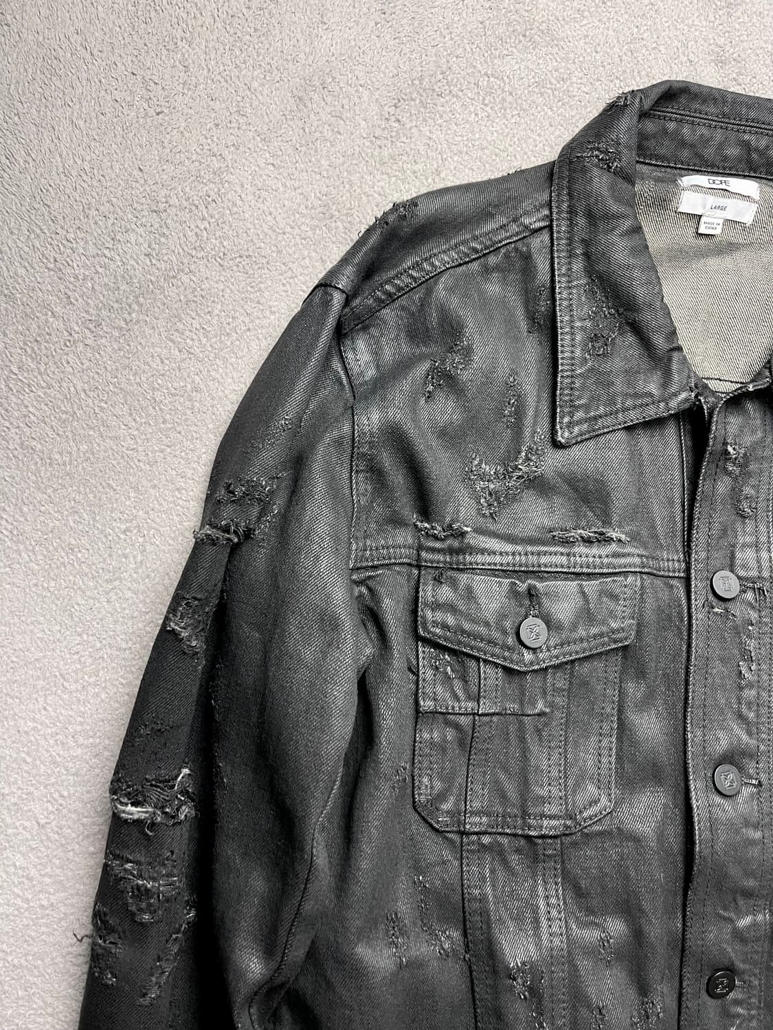 [L] LOPE 코팅진 데님자켓-100-105 상품이미지8