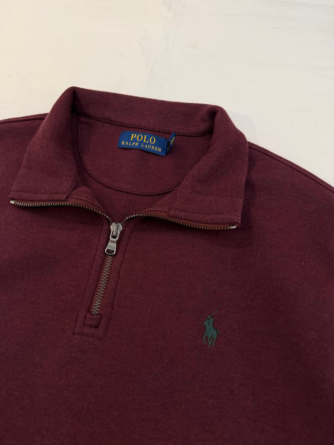 폴로 랄프로렌 맨투맨 반집업 스웻셔츠 버건디 상품이미지2