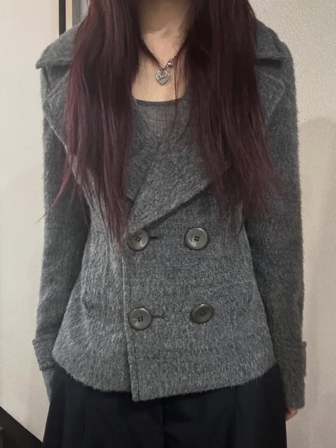 Alpaca Blend Double-Breasted Jacket 상품이미지2