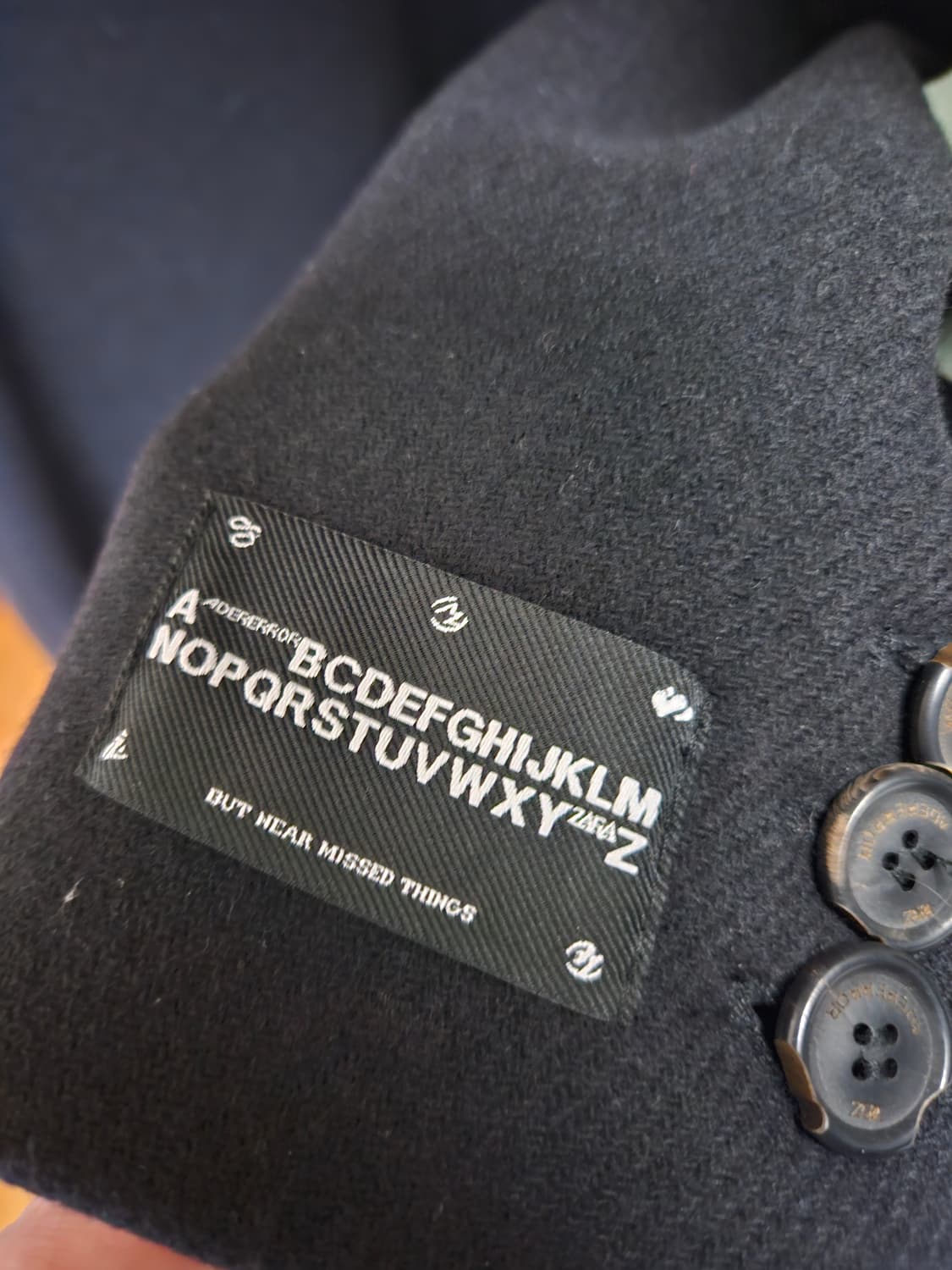 M) 자라 x 아더에러 울 블렌드 오버사이즈 코트 블랙 상품이미지6