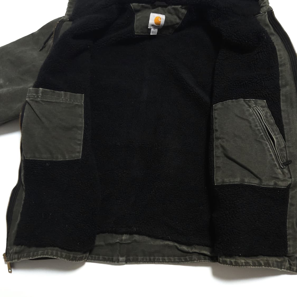 칼하트 J141 샌드스톤 덕 시에라 워크 자켓 모스 상품이미지8