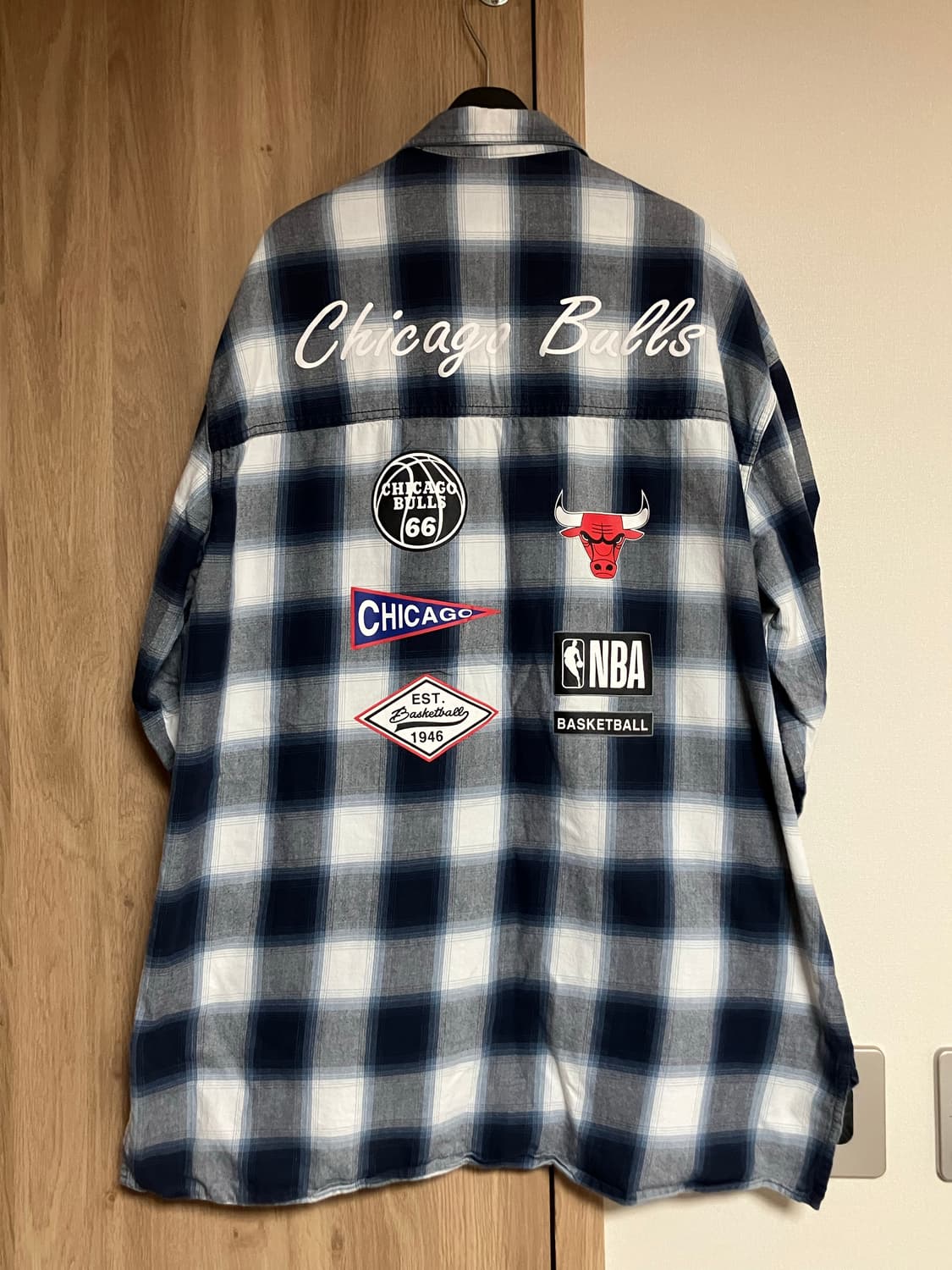 NBA 시카고 불스 체크 셔츠 상품이미지2