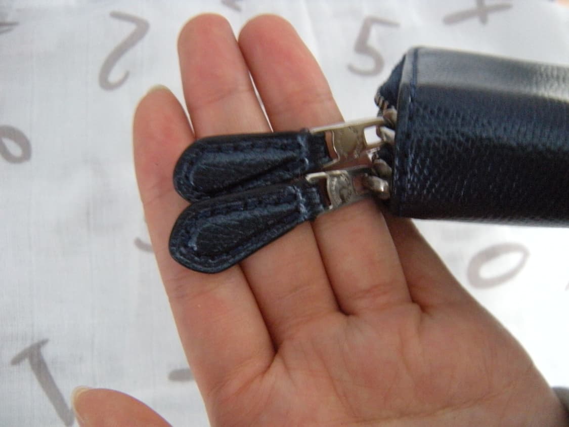 코치 더블지퍼 카드지갑 네이비 상품이미지4