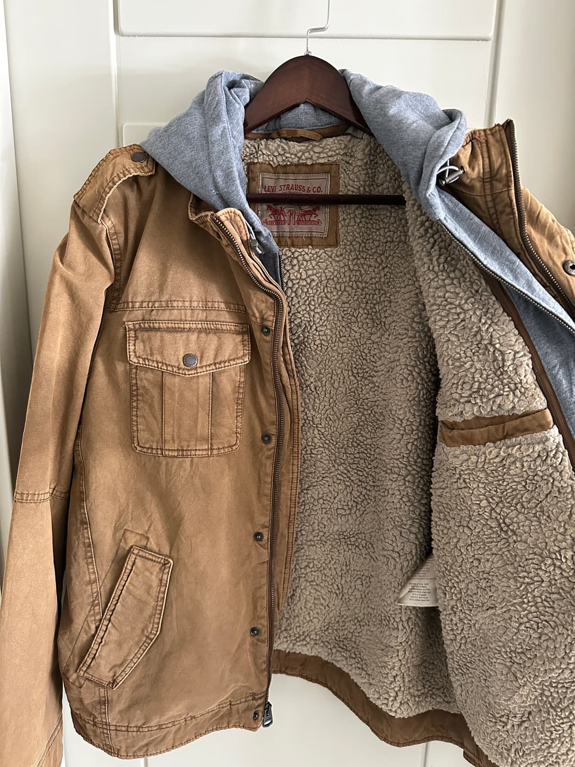 Levis 쉐르파 라이닝 밀리터리 후드 자켓 상품이미지4