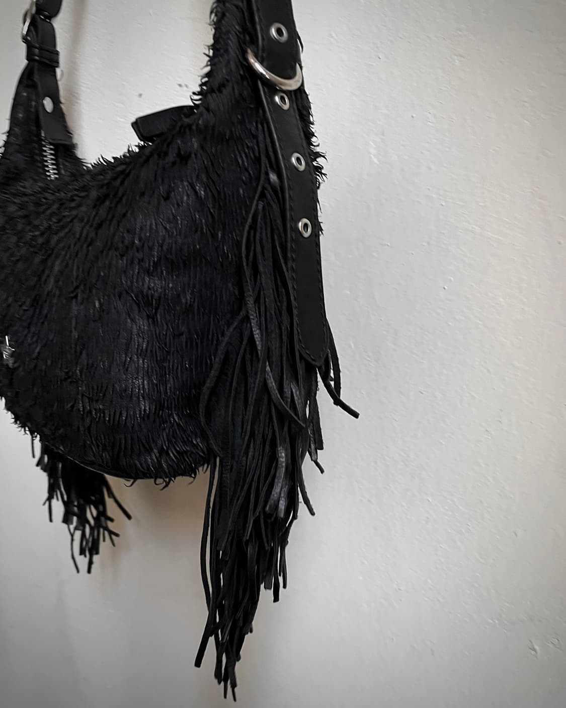 Ash Real Deer & Cow Leather Fringe Bag 상품이미지7