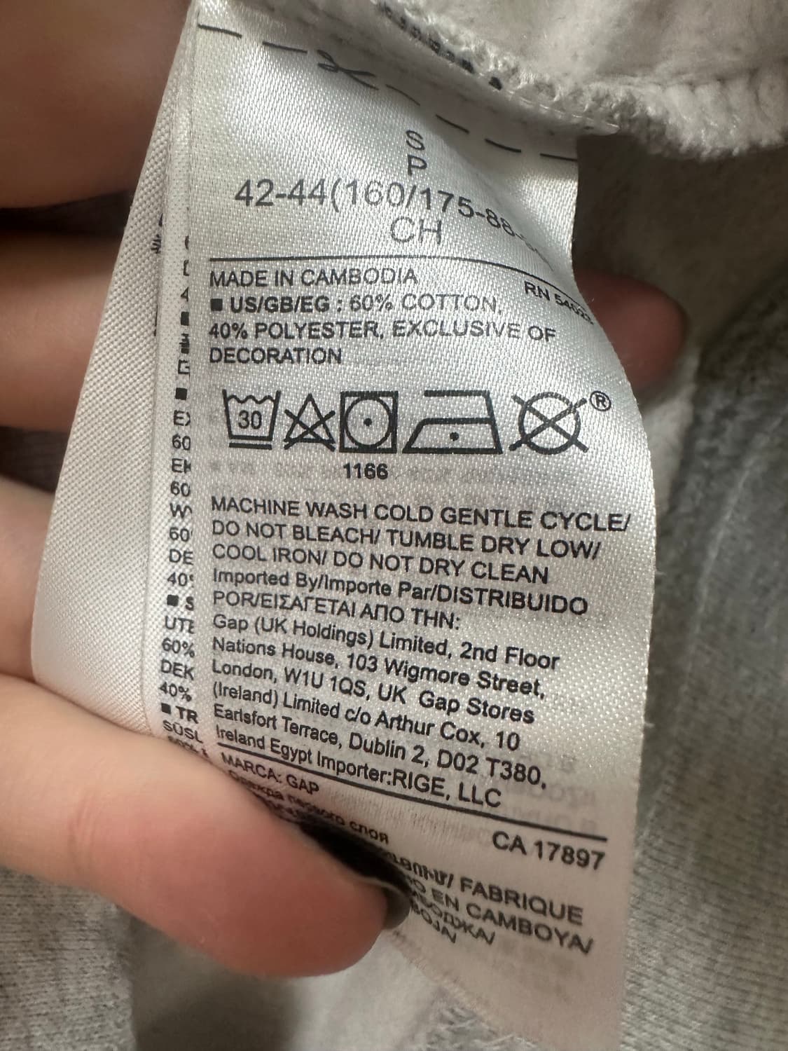 GAP 연그레이 후드집업 상품이미지3