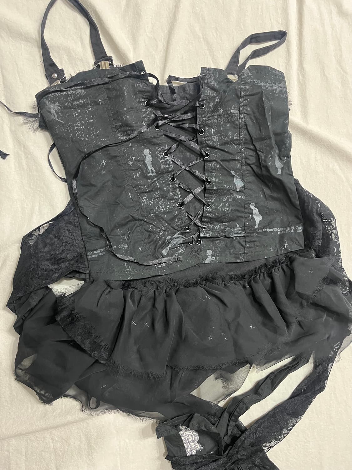 에이치나오토 그런지 레이스 탑  상품이미지3