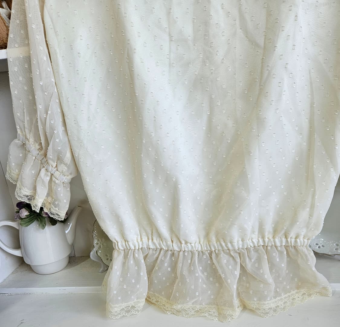 도트 쉬폰 프릴 블라우스 상품이미지7