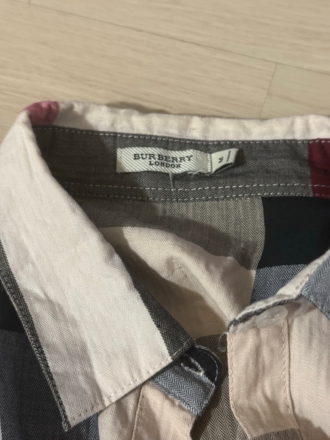 버버리 런던 체크 셔츠 이너티 레이어드  상품이미지2