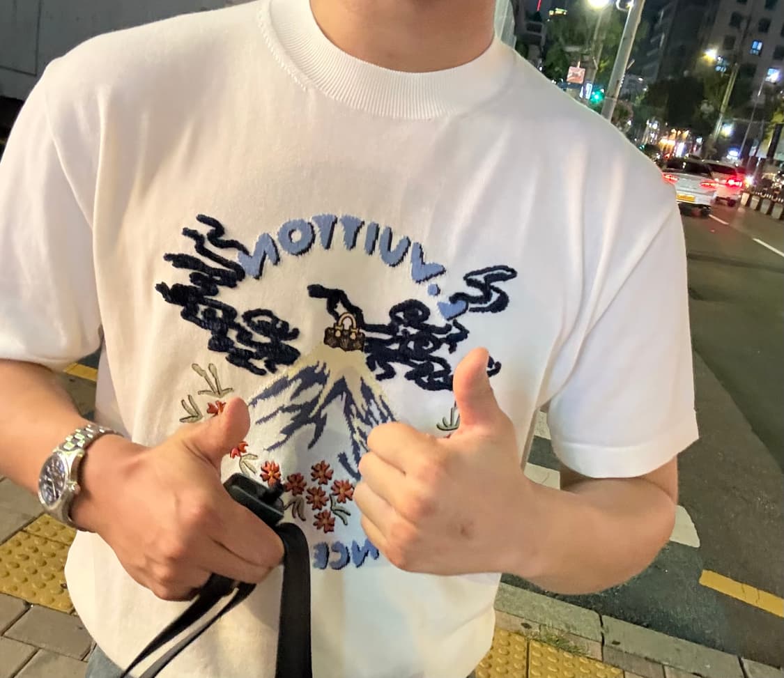 25SS 신상 루이비통 반팔 니트 M 상품이미지2