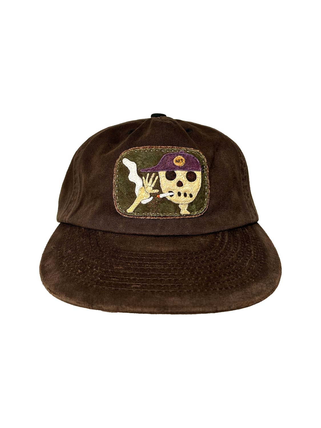 빈티지 스컬 패치 모자 볼캡 핸드메이드 커스텀 제작 상품이미지2