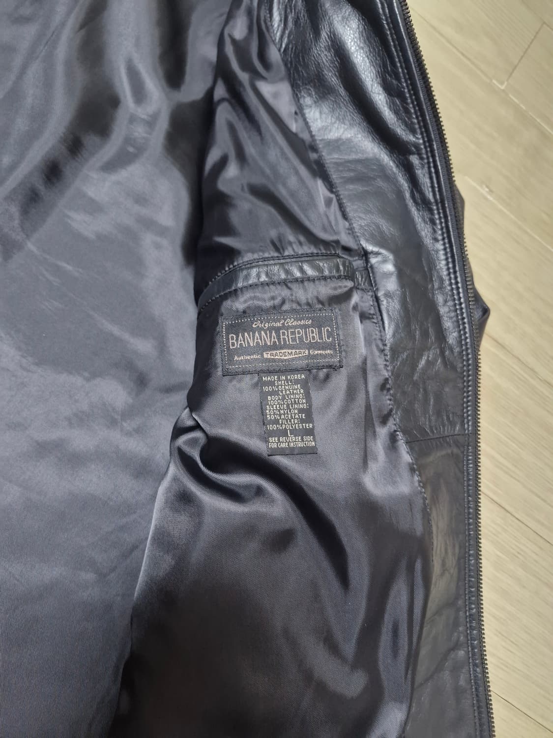 [L] 90s 바나나리퍼블릭 양가죽 싱글라이더 자켓 상품이미지5