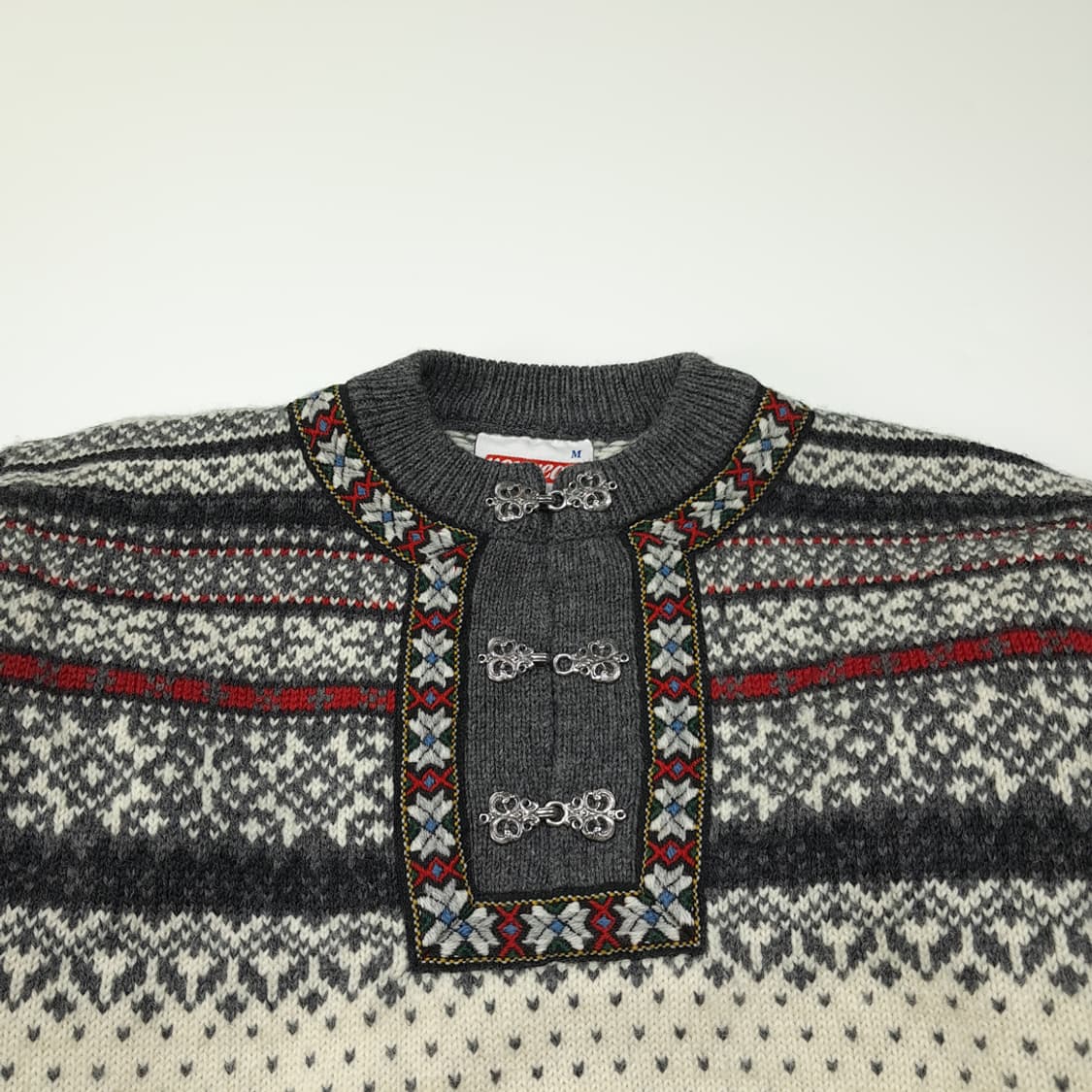 CL020 노르웨어 아이슬란드 울마크 아이보리 노르딕 니트 스웨터 상품이미지2