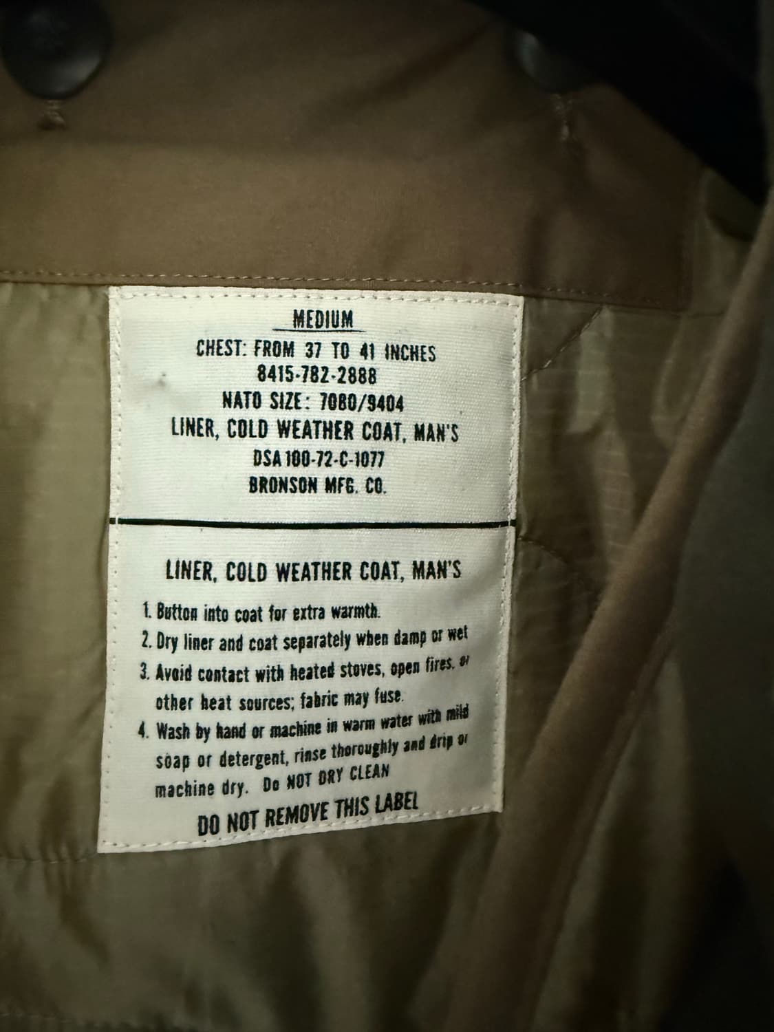 브론슨 m65 내피포함 상품이미지2