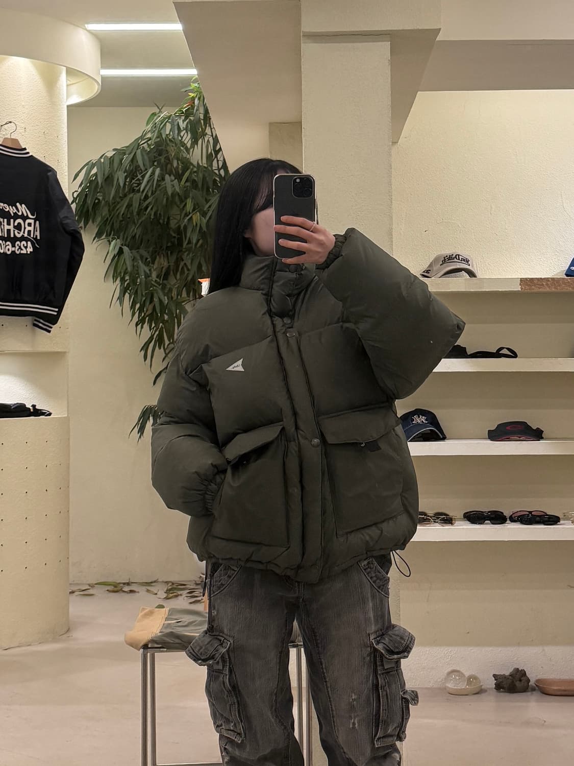 어반디타입 덕다운 푸퍼 카키 패딩 U244 상품이미지1