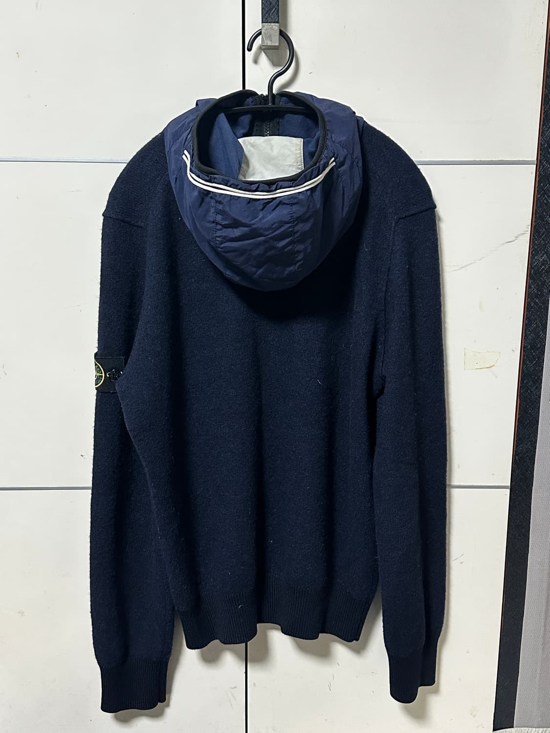 (백화점판) 스톤아일랜드 울 나일론 후디 집업 아노락 니트 L 상품이미지6