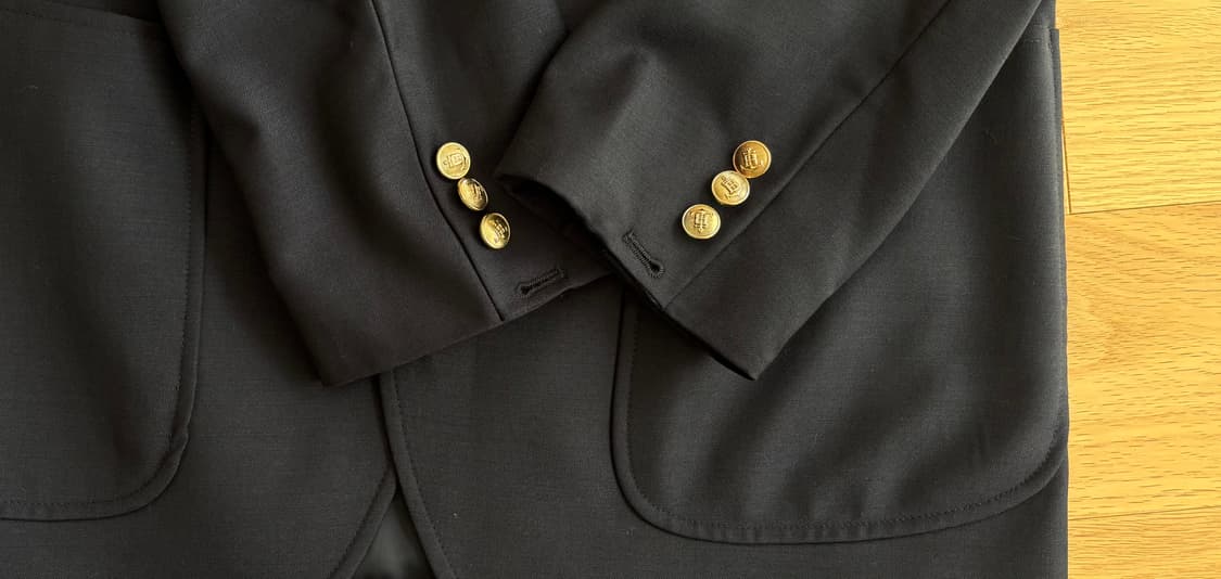 반츠 모 금장 3B 싱글블레이저 S 네이비 상품이미지5