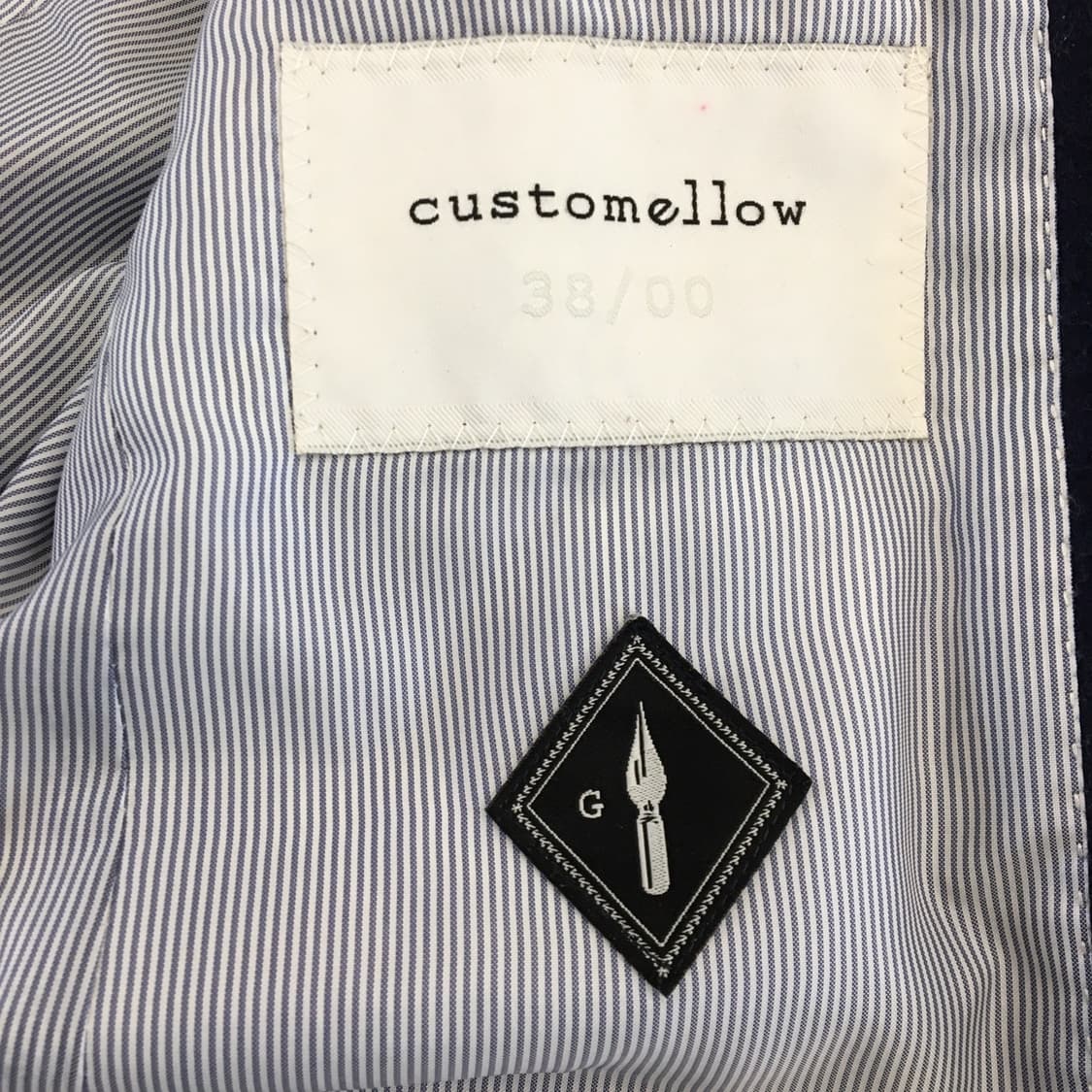 커스텀멜로우 울 100% 모직자켓 95 네이비  상품이미지7