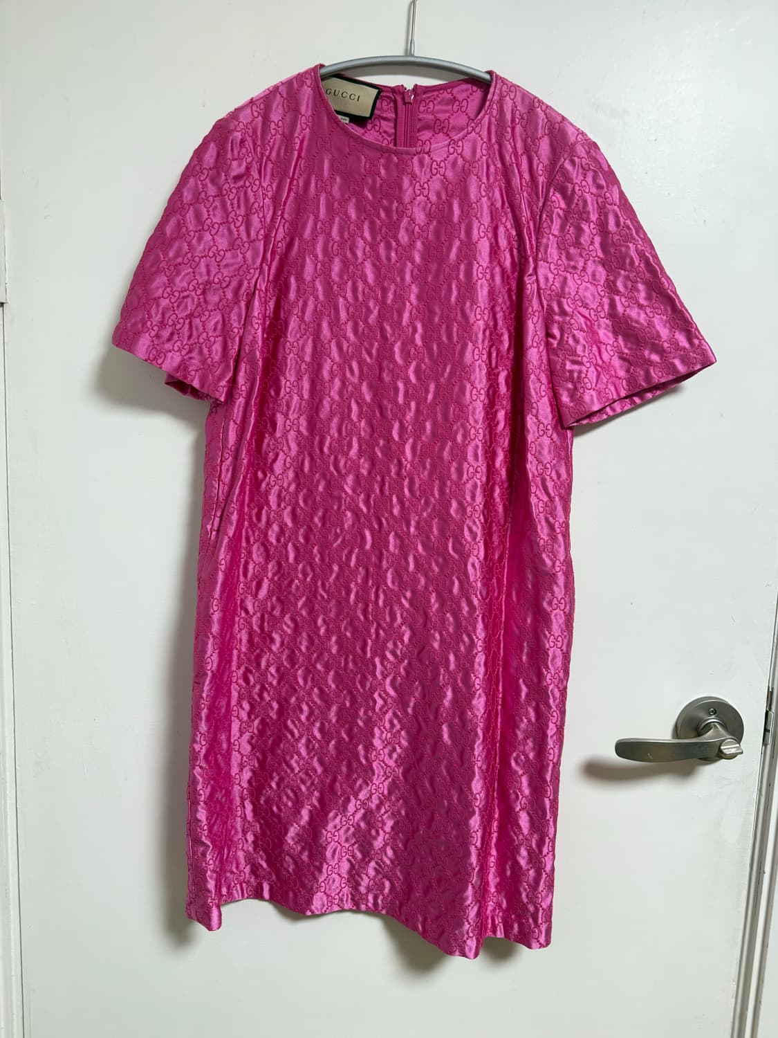 구찌 새틴 핑크 원피스 상품이미지7