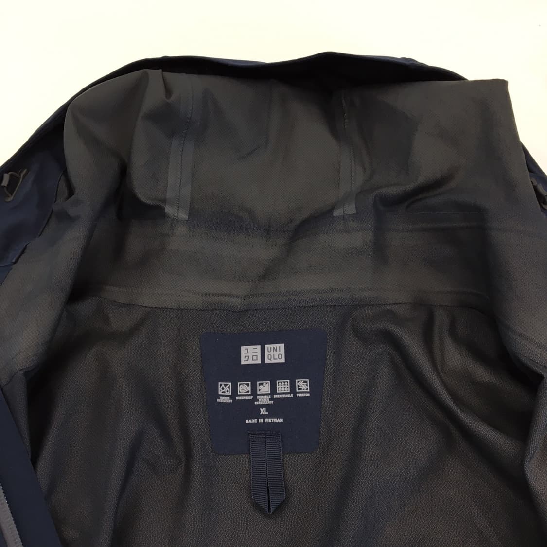 유니클로 블록테크 파카 XL 네이비  상품이미지5