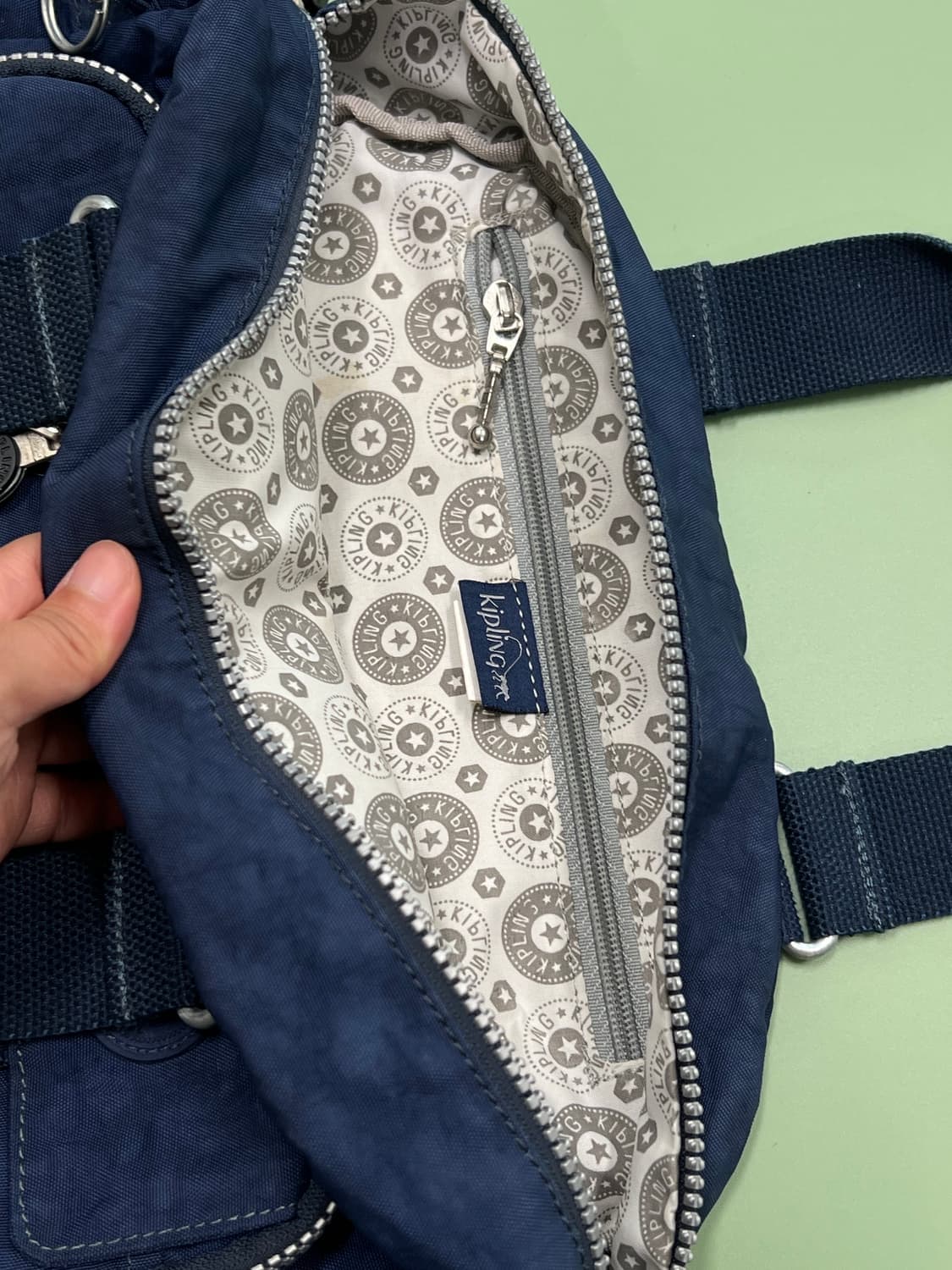 (OS) 키플링 투포켓 토트백 네이비 상품이미지3