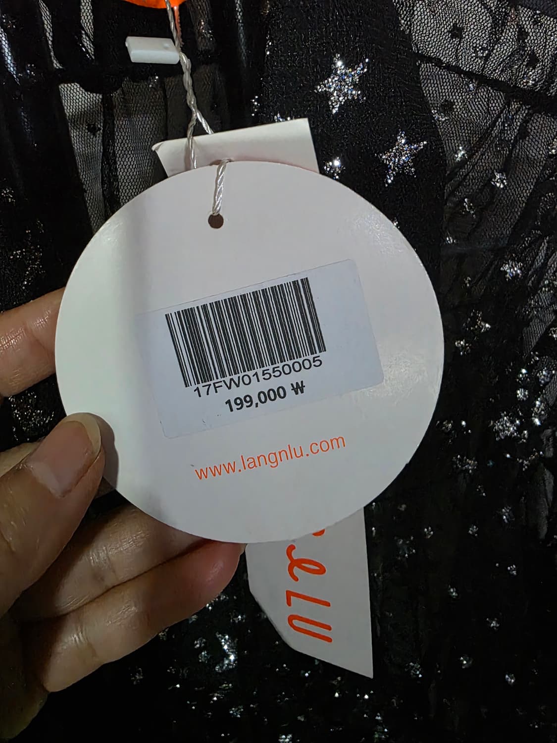 새상품 ) 랭앤루 메탈별 패턴 시스루 블라우스 F 상품이미지6