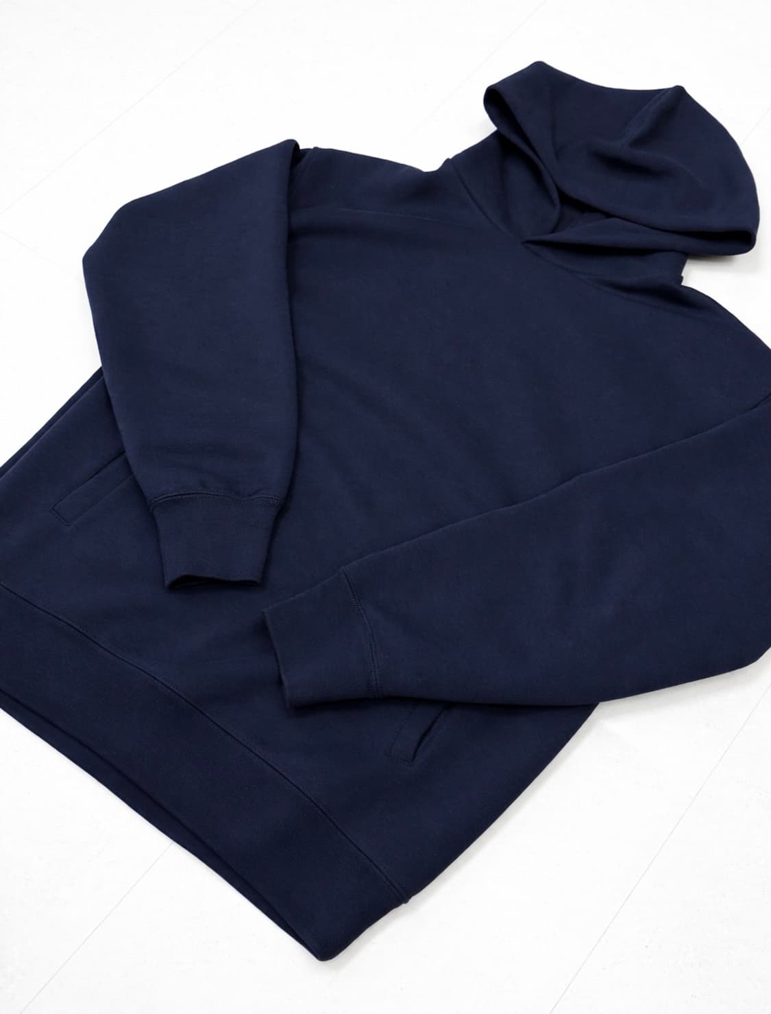 (L) 유니클로 C 스웨트 오버사이즈 풀파카 69 네이비 상품이미지3