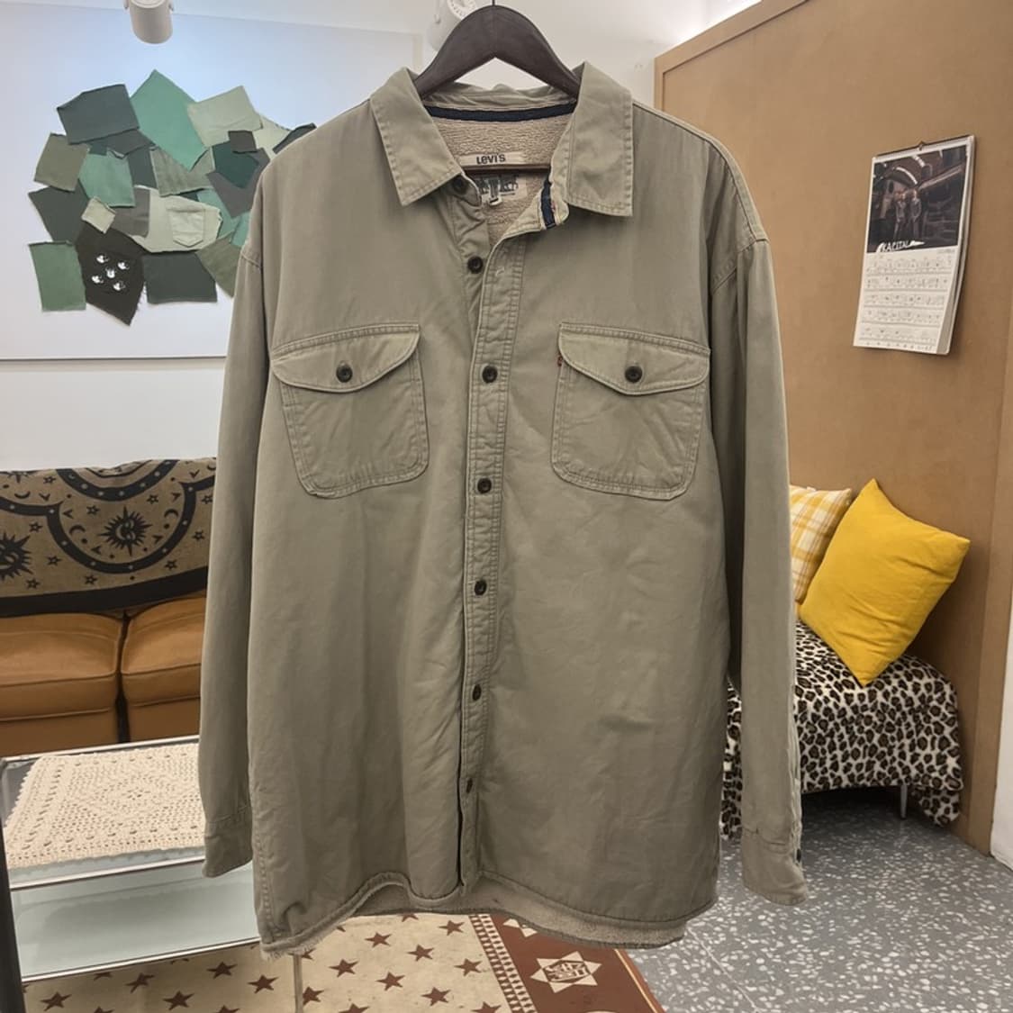 리바이스 빈티지 컨트리 트러커 양털 쉐르파 셔츠 XXL C09771 상품이미지3