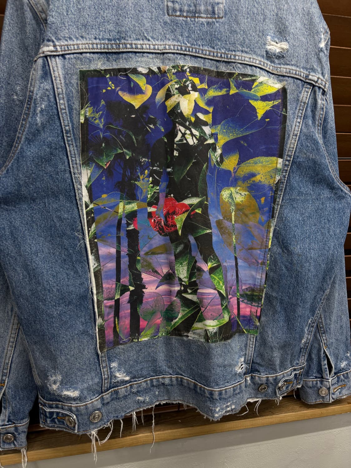 Zara 자라 프린팅 데미지 트러커 데님 자켓 상품이미지3