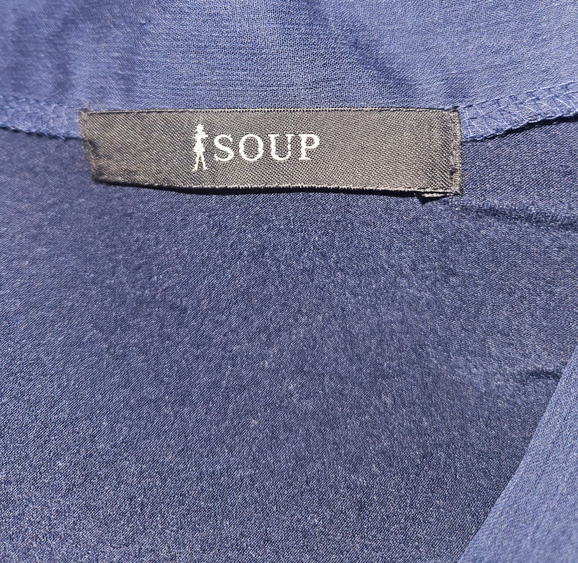 soup 네이비 히메 리본 타이 블라우스 상품이미지4