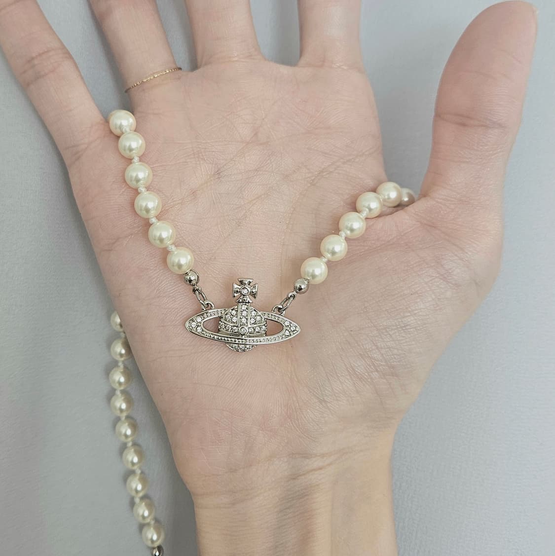 [미사용급] 비비안웨스트우드 진주 초커 목걸이 [정품] 상품이미지6