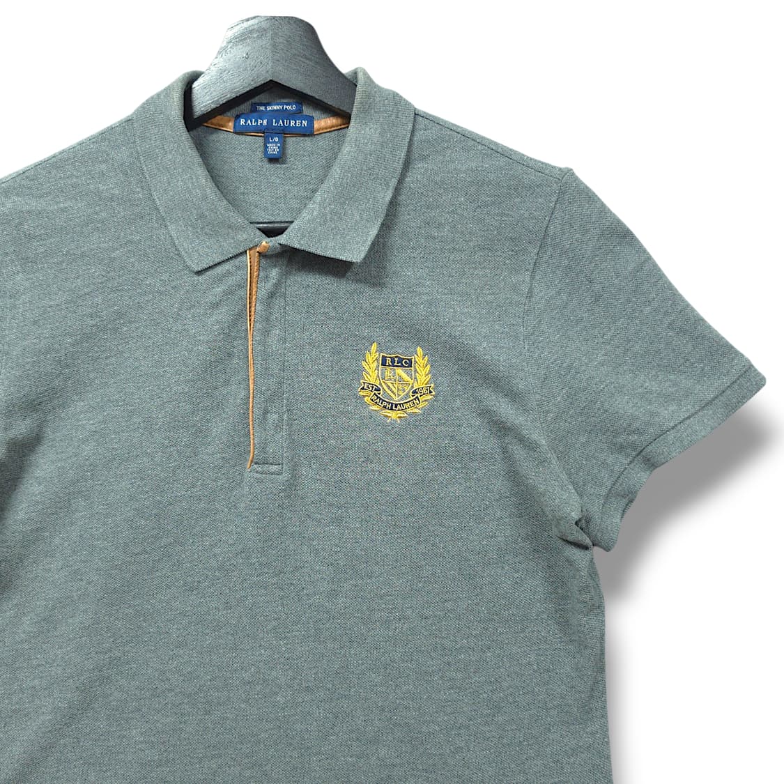 [M~L] 폴로 우먼 그레이 스키니 폴로 자수 PK 반팔 카라티셔츠 상품이미지3