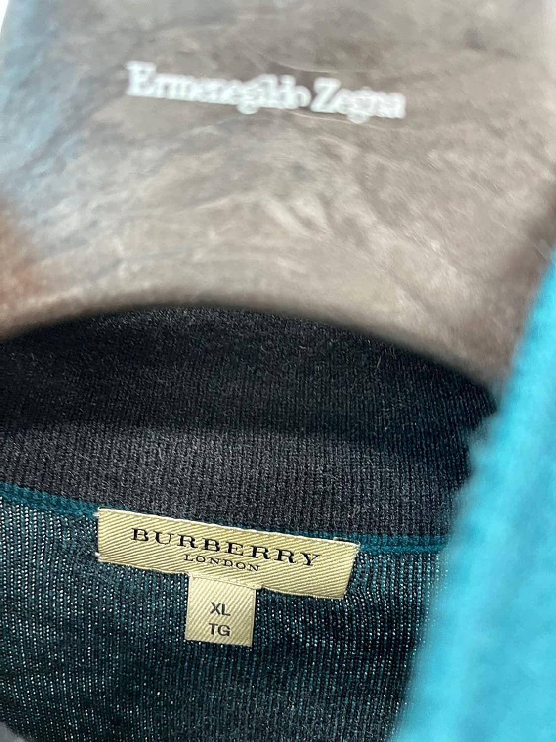 105) 버버리 런던 캐시미어 반집업니트  상품이미지6