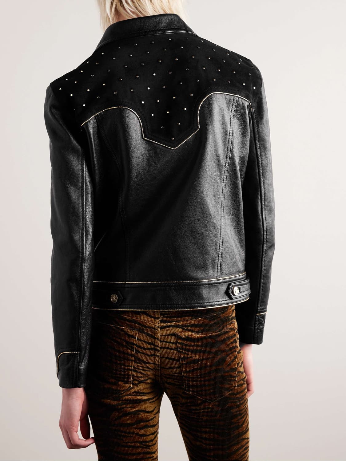 [엔하이픈 니키님 착용] 셀린느 23fw 스터드 스웨이드 램스킨 레더자켓 상품이미지4