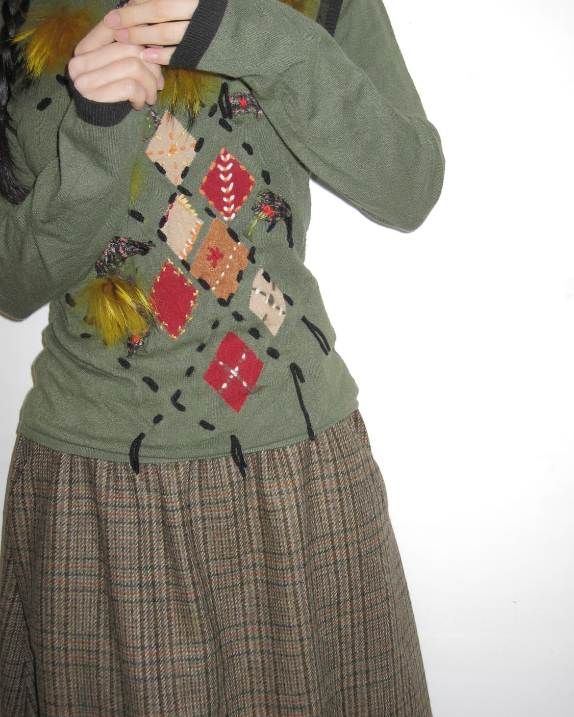 이태리 패치 디테일 니트 상품이미지3