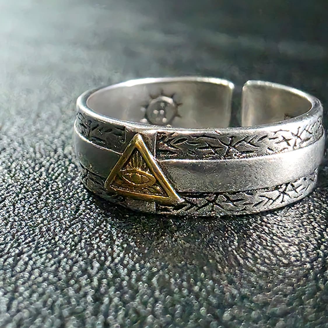 Sentinel 실버 남자 엔틱 빈티지 명품 호루스의눈 일루미나티 반지 상품이미지3