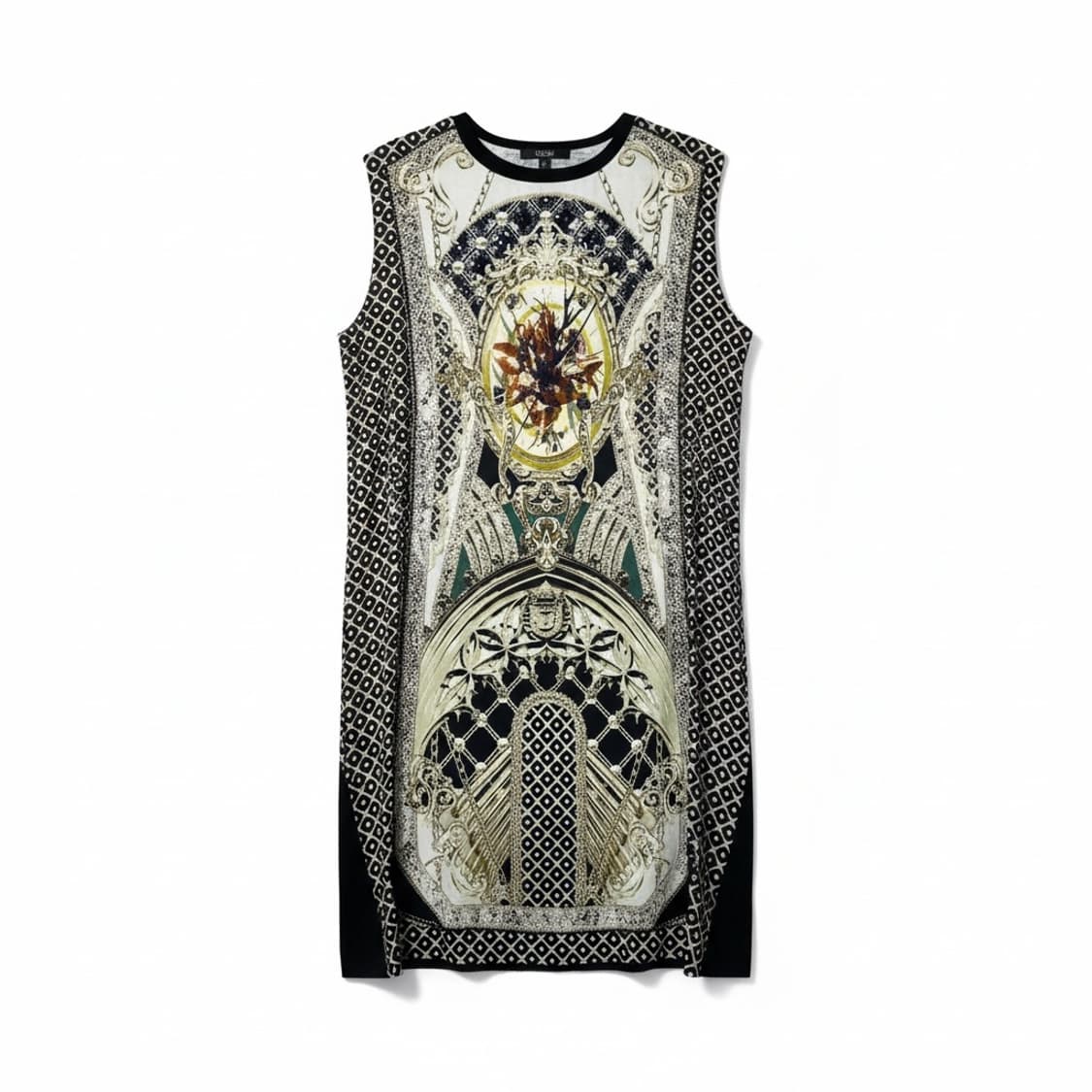 TIME 타임 블랙 패턴 슬림 미니원피스 82 (클래식) 상품이미지1