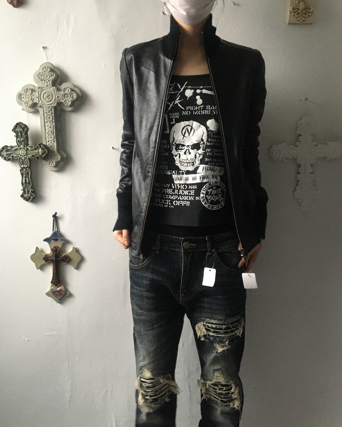 Lamb leather bomber jacket 상품이미지7