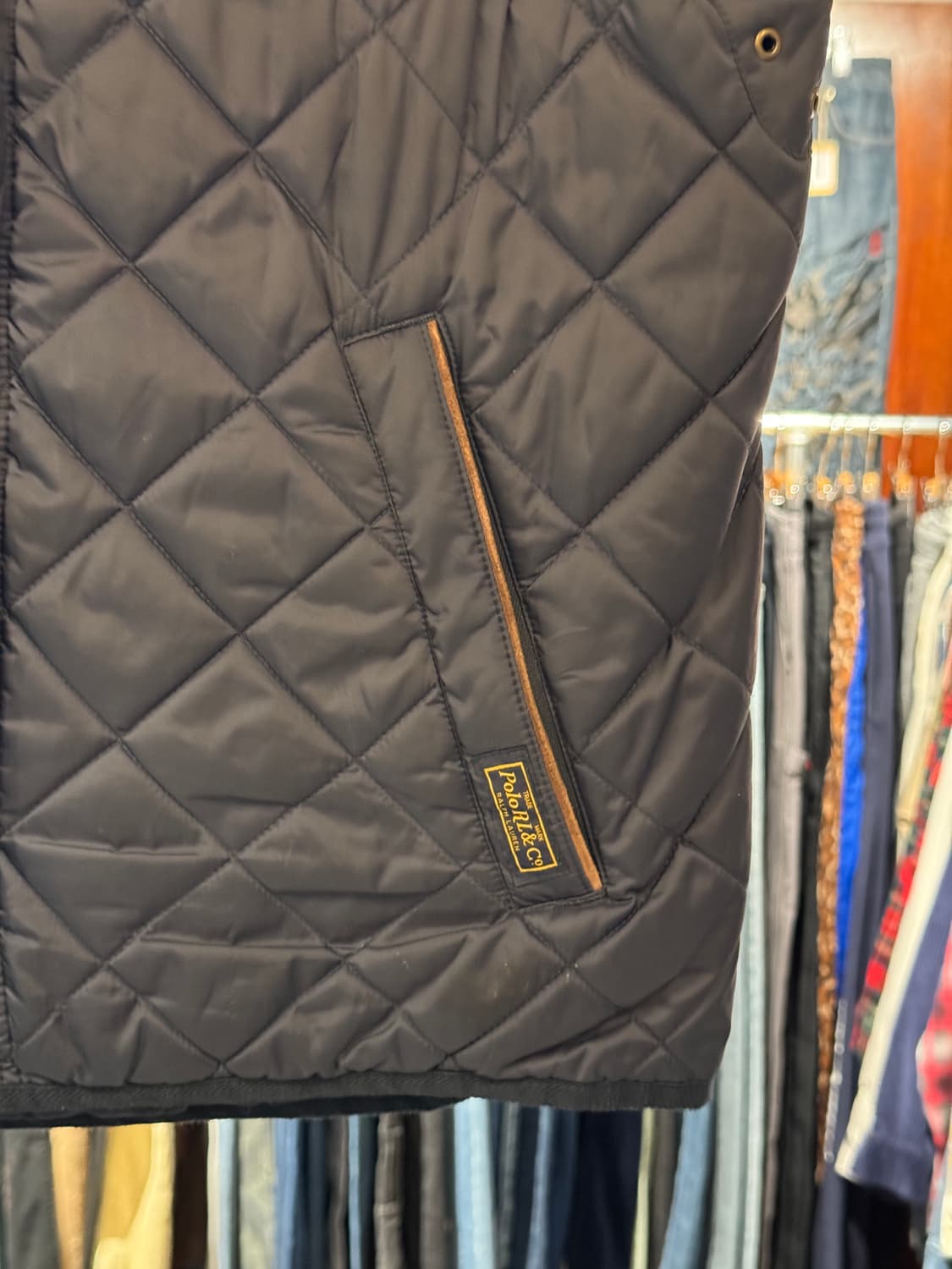 폴로랄프로렌 퀼팅 베스트 네이비 M 상품이미지3