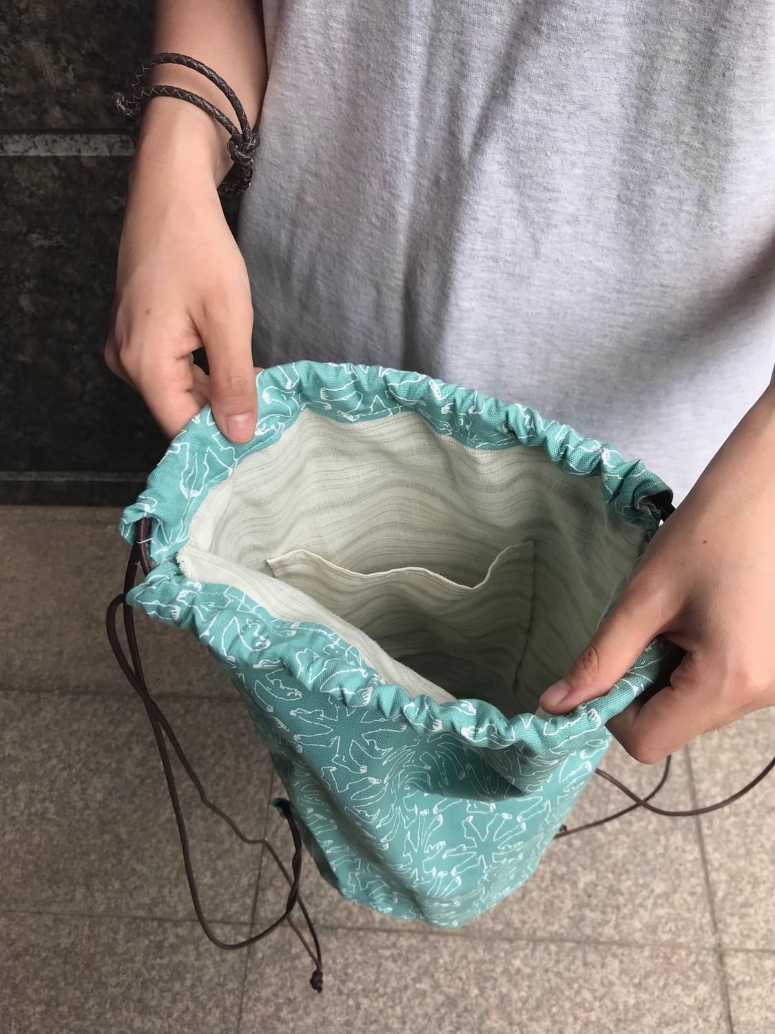 String bag with Nmwys 🐠🌀🧵🍊✴️🔆🎒🥿🥏 상품이미지4