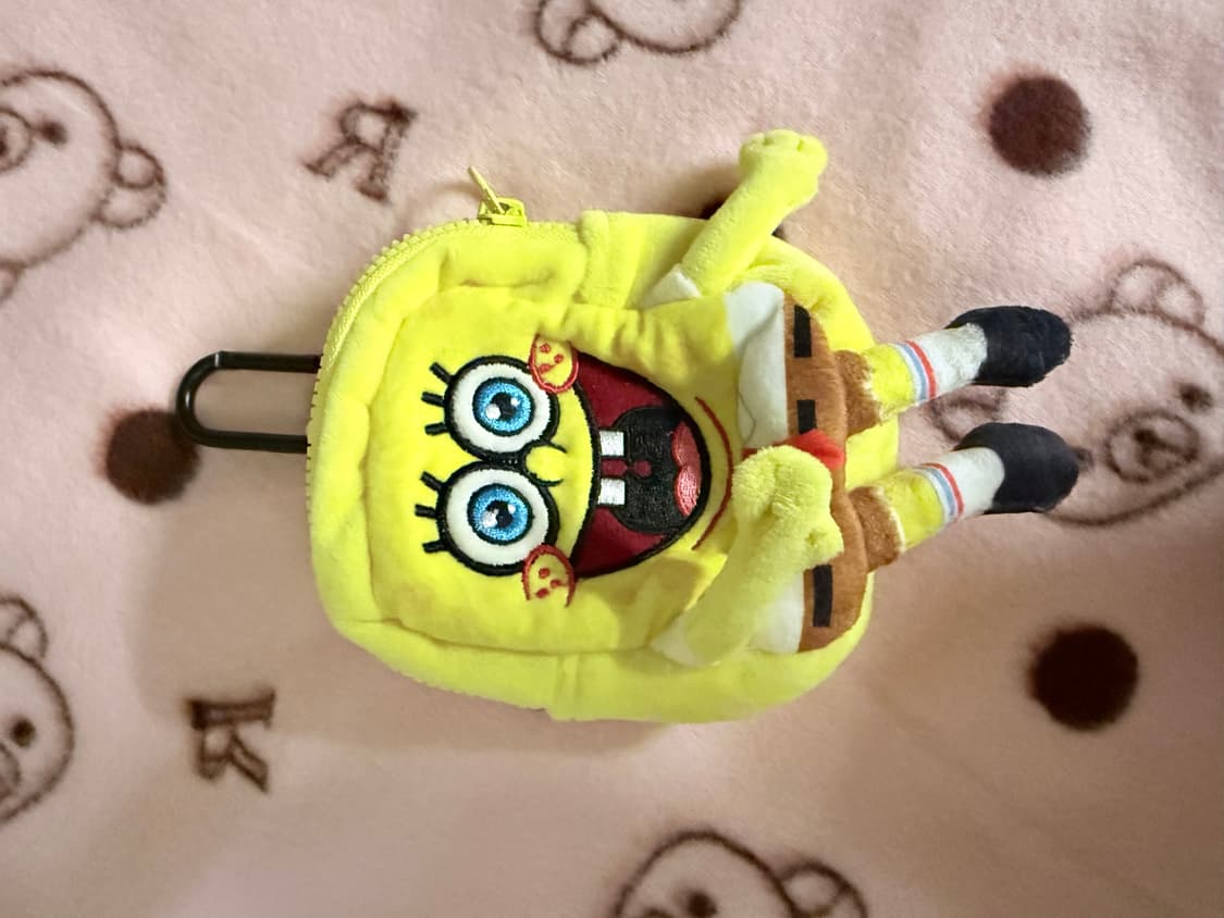 고전)스폰지밥 카라비너 파우치 상품이미지1