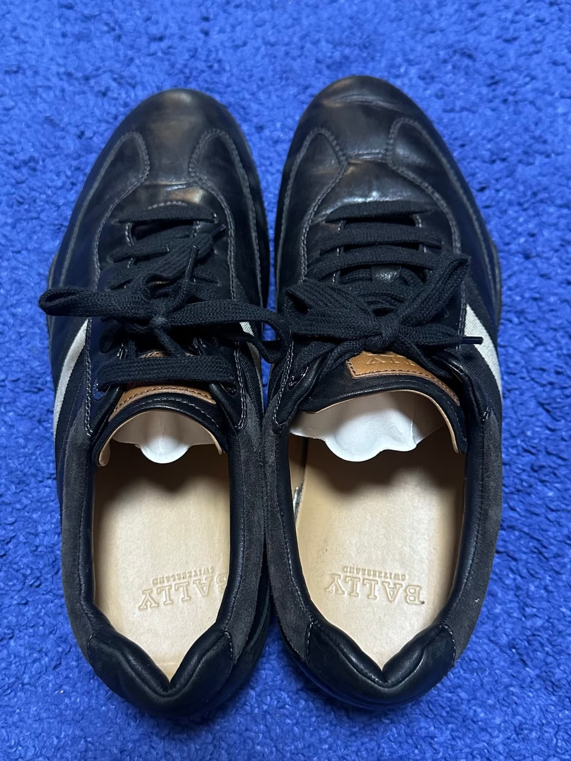 (BALLY) 발리 블랙 레더 스니커즈 260 상품이미지4